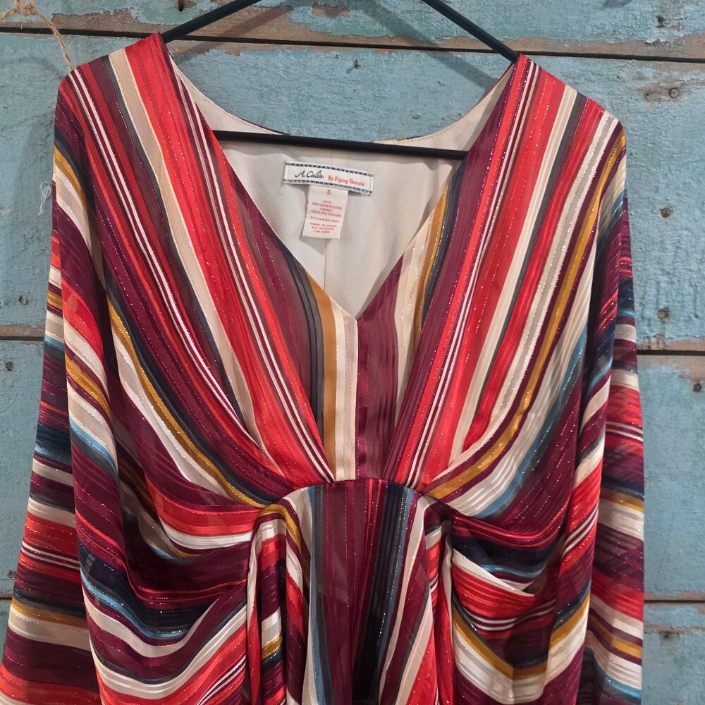 Striped flutter top